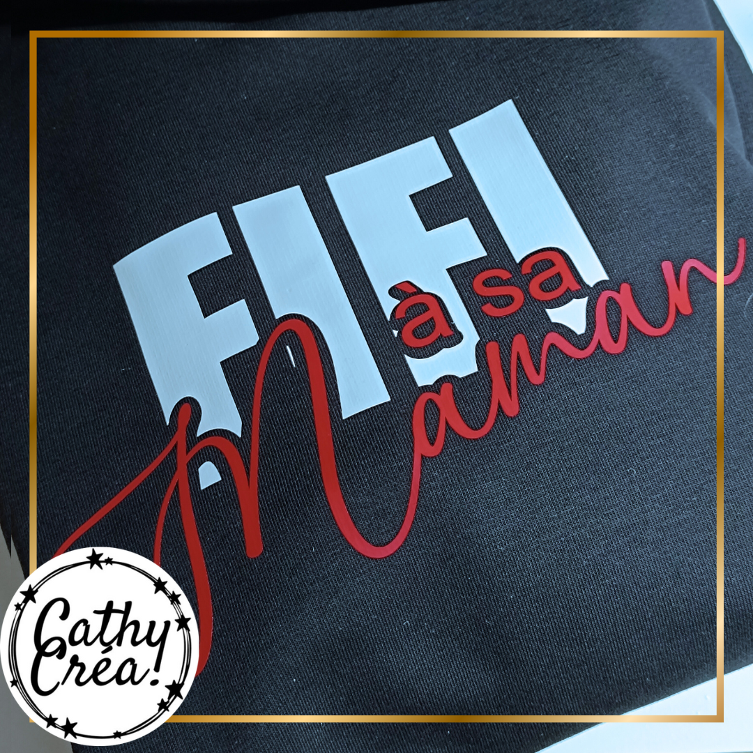 Sweat à capuche "Fifille à sa maman" – Look complice - Cathy Créa