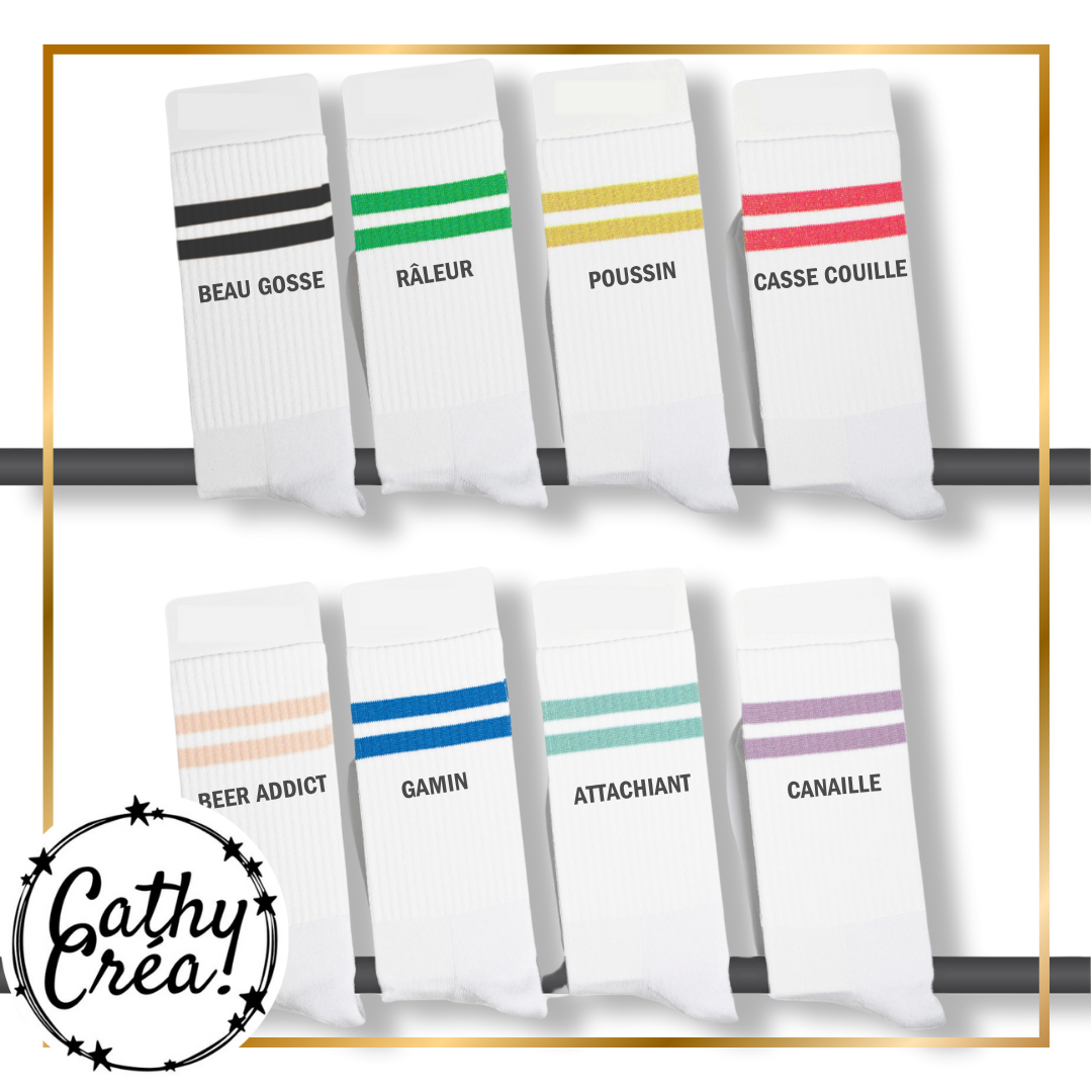 🧦 Chaussettes de tennis personnalisées