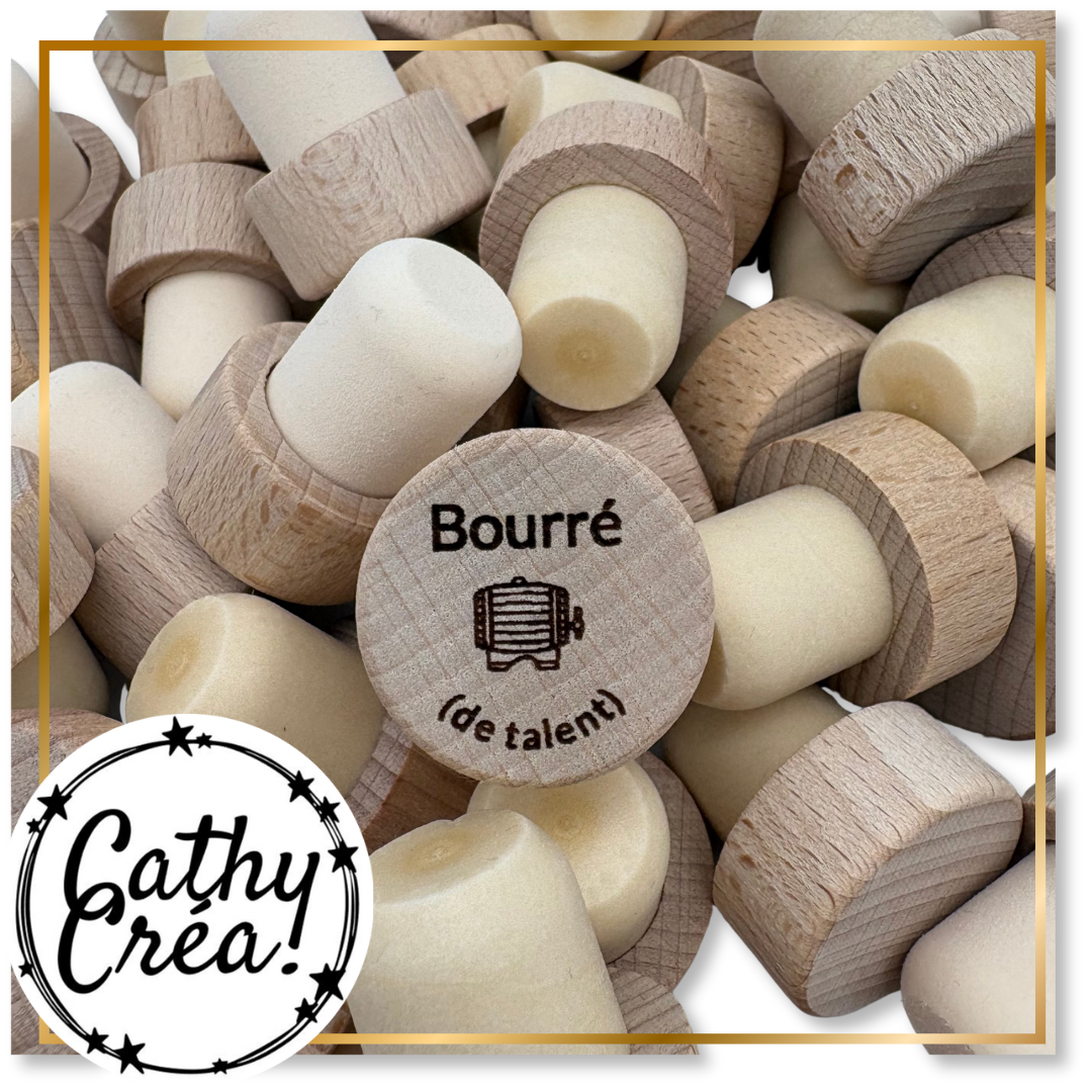 Bourré(e) de talent - Bouchon de vin gravé