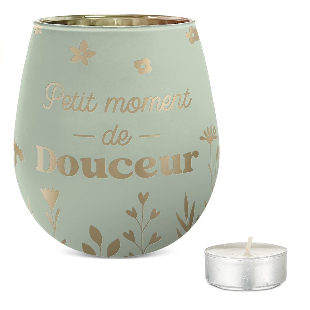 🌟Photophore “Petit Moment de Douceur” – Avec Bougie Incluse