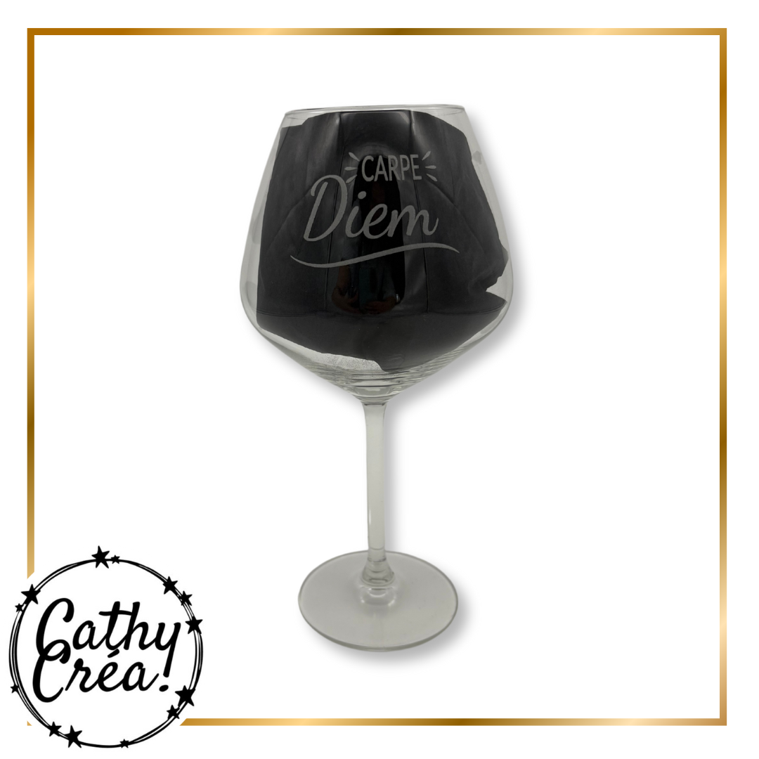 Verre à Cocktail – Gravure "Carpe Diem"