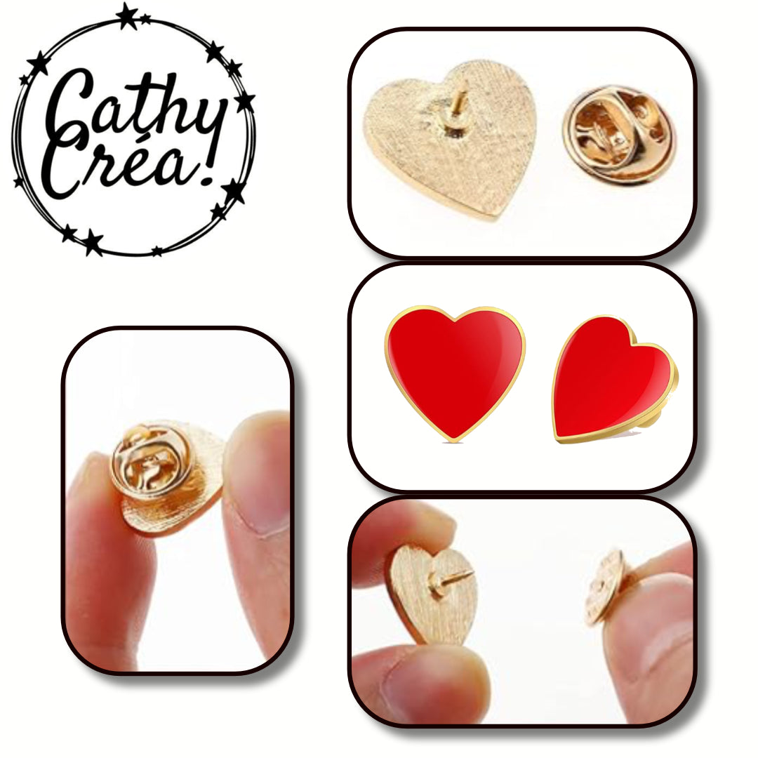 Pin's "Merci de tout mon coeur ❤️" - Carte personnalisée