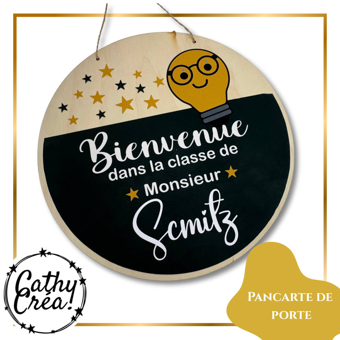 Pancarte de bienvenue - Thème ampoule