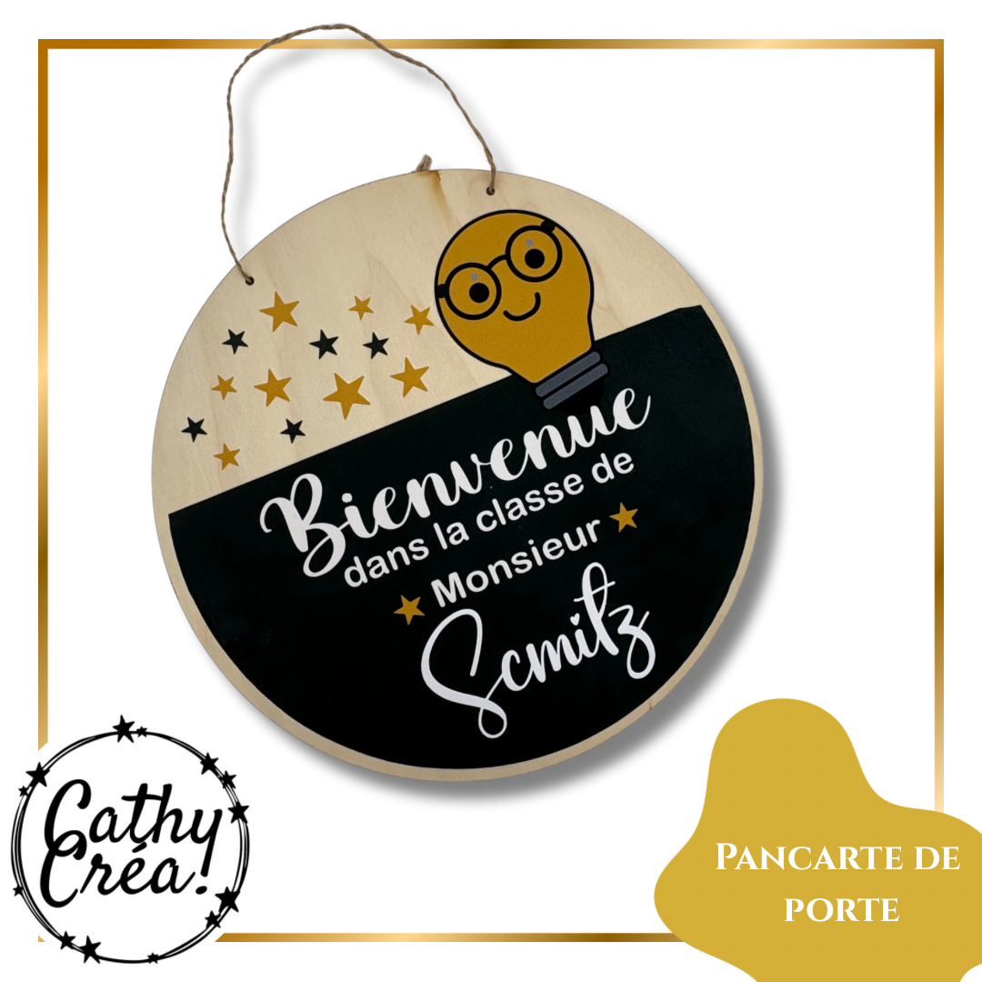 Pancarte de bienvenue - Thème ampoule