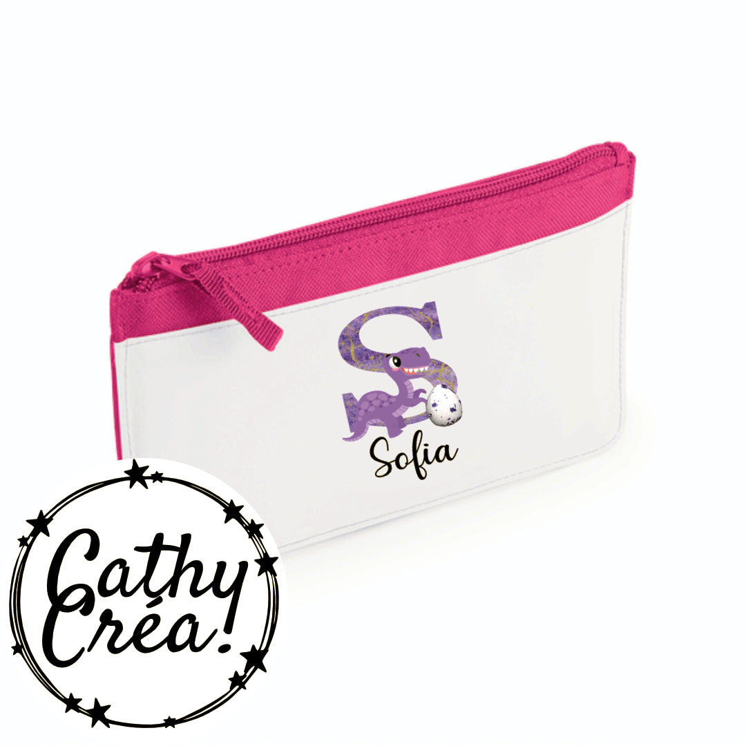 Initiale dino 🦕 - Plumier trousse