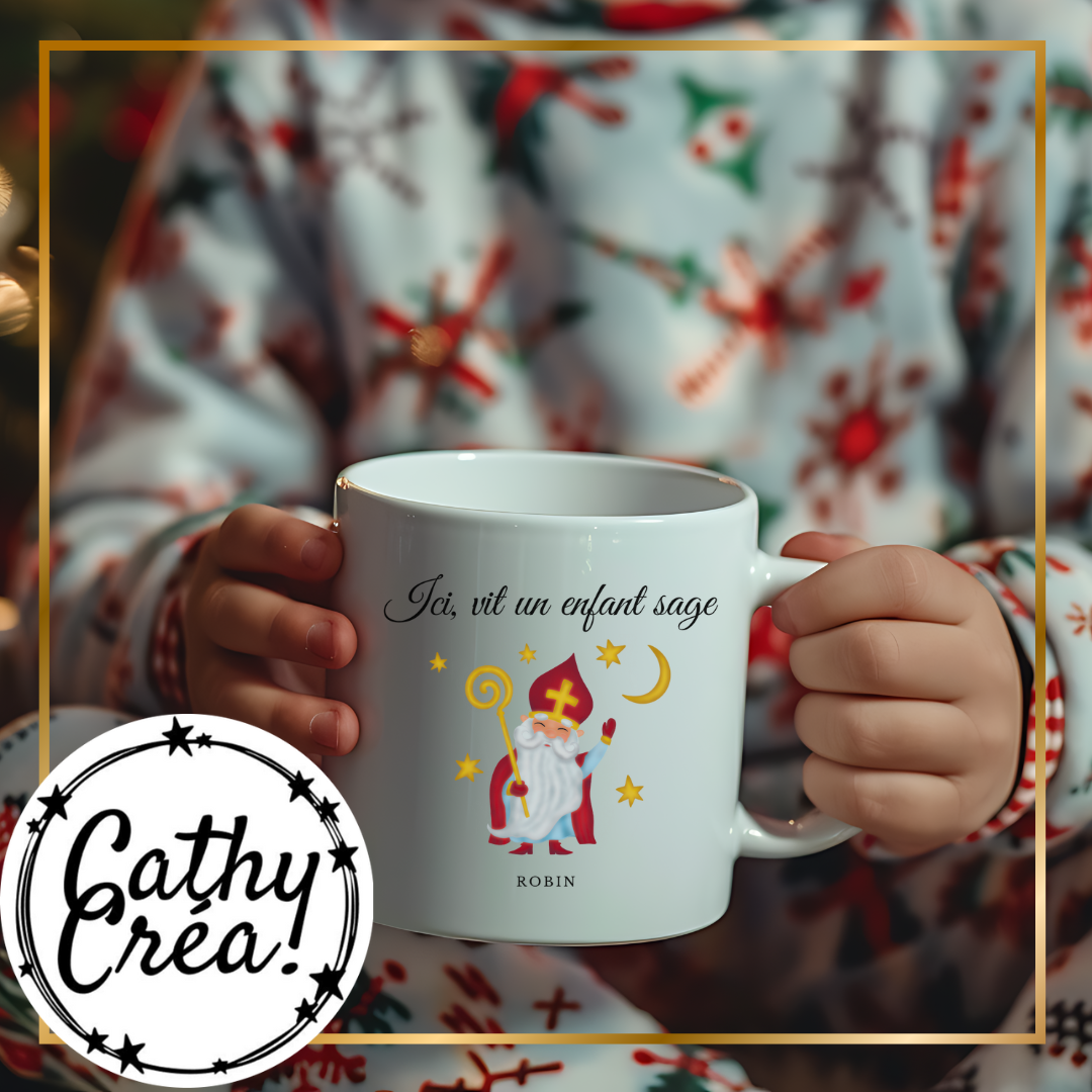 Ici, vit un enfant très sage - Tasse en plastique ou mug en céramique