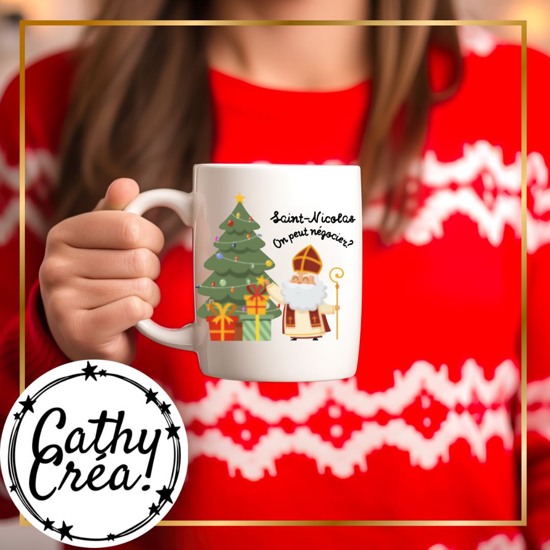 Saint-Nicolas, on peut négocier? - Tasse en plastique ou mug en céramique