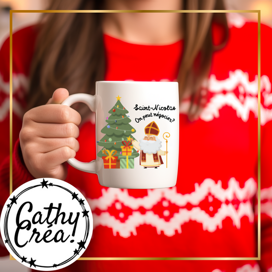 Saint-Nicolas, on peut négocier? - Tasse en plastique ou mug en céramique
