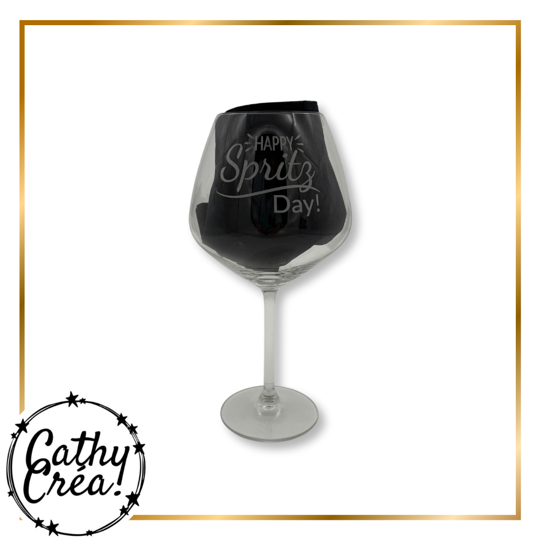Verre à Cocktail – Gravure "Happy Spritz Day"