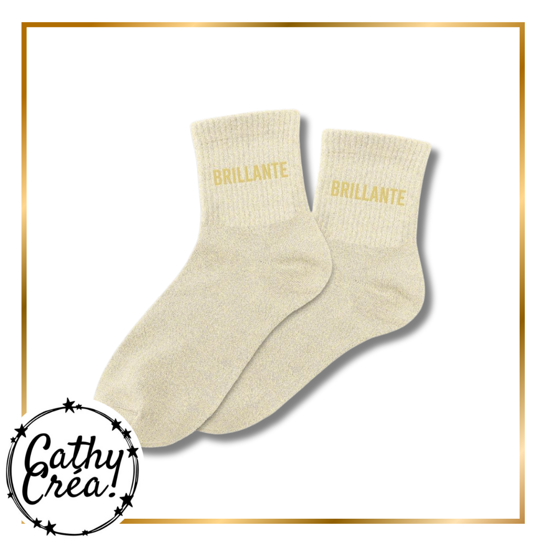 Chaussettes paillettes – Modèle « BRILLANTE » – Taille 36/42