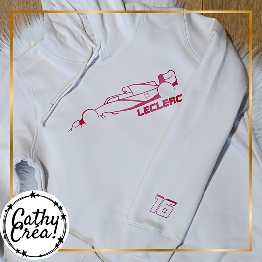 Sweat à capuche "Esprit Course" – Design Voiture de F1 Rouge - Fan - Cathy Créa