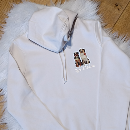 Sweat à capuche personnalisé avec portraits d’animaux