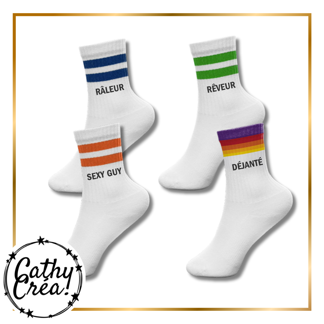 🧦 Chaussettes de tennis personnalisées