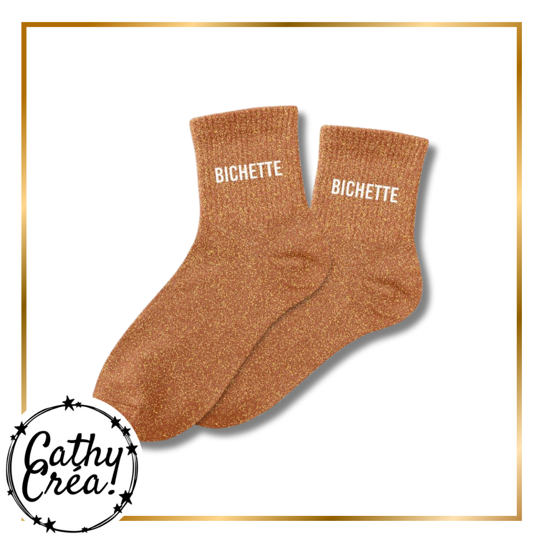 Chaussettes paillettes – Modèle « BICHETTE » – Taille 36/42