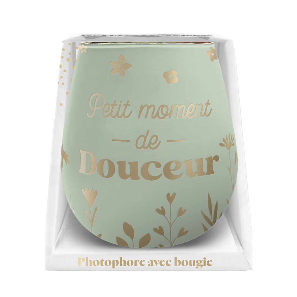 🌟Photophore “Petit Moment de Douceur” – Avec Bougie Incluse