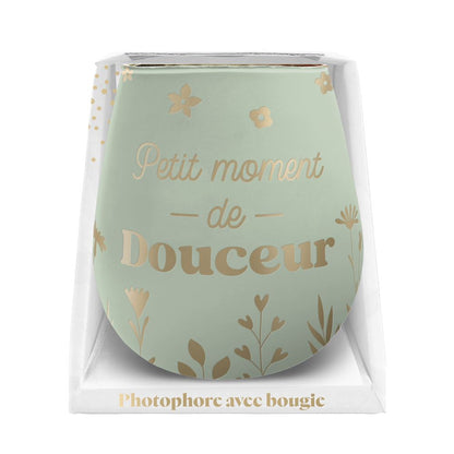 🌟Photophore “Petit Moment de Douceur” – Avec Bougie Incluse