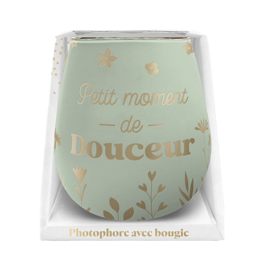 🌟Photophore “Petit Moment de Douceur” – Avec Bougie Incluse