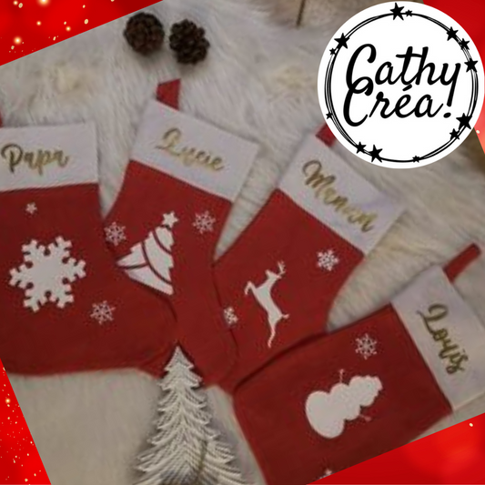 Chaussette de Noël rouge