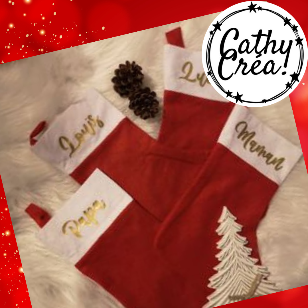 Chaussette décorative avec prénom