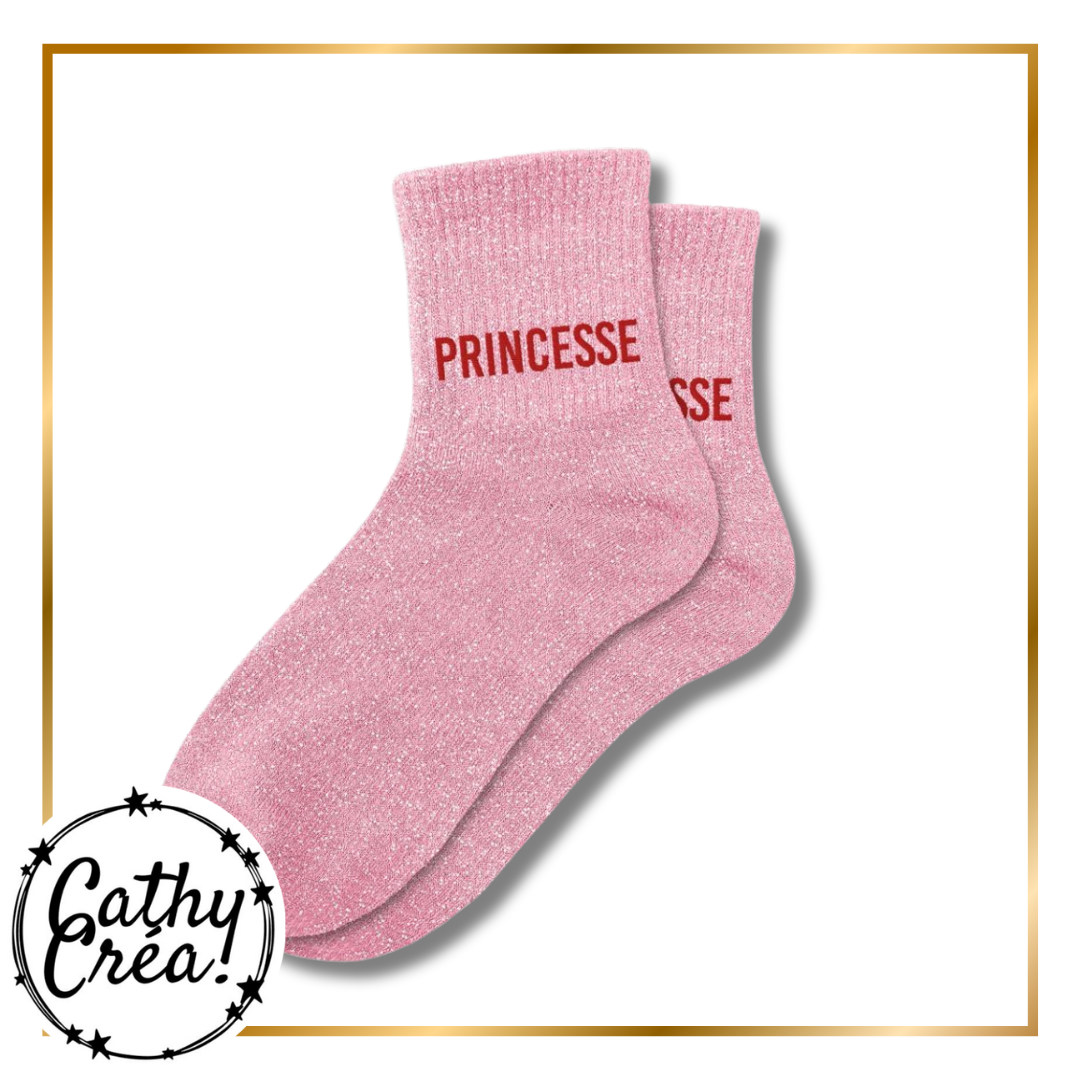Chaussettes paillettes – Modèle « PRINCESSE » – Taille 36/42