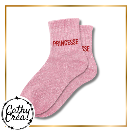 Chaussettes paillettes – Modèle « PRINCESSE » – Taille 36/42