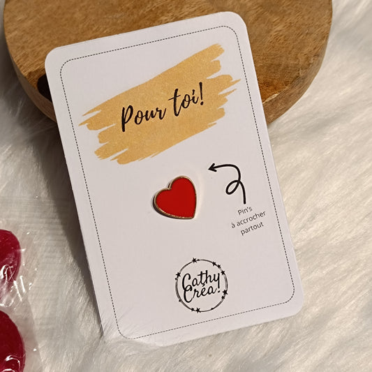 Pin's "Pour toi ❤️" - Carte personnalisée