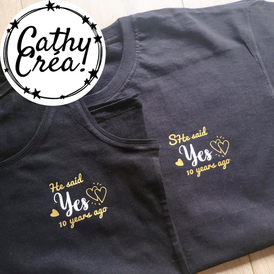 Duo de t-shirts - She said Yes !