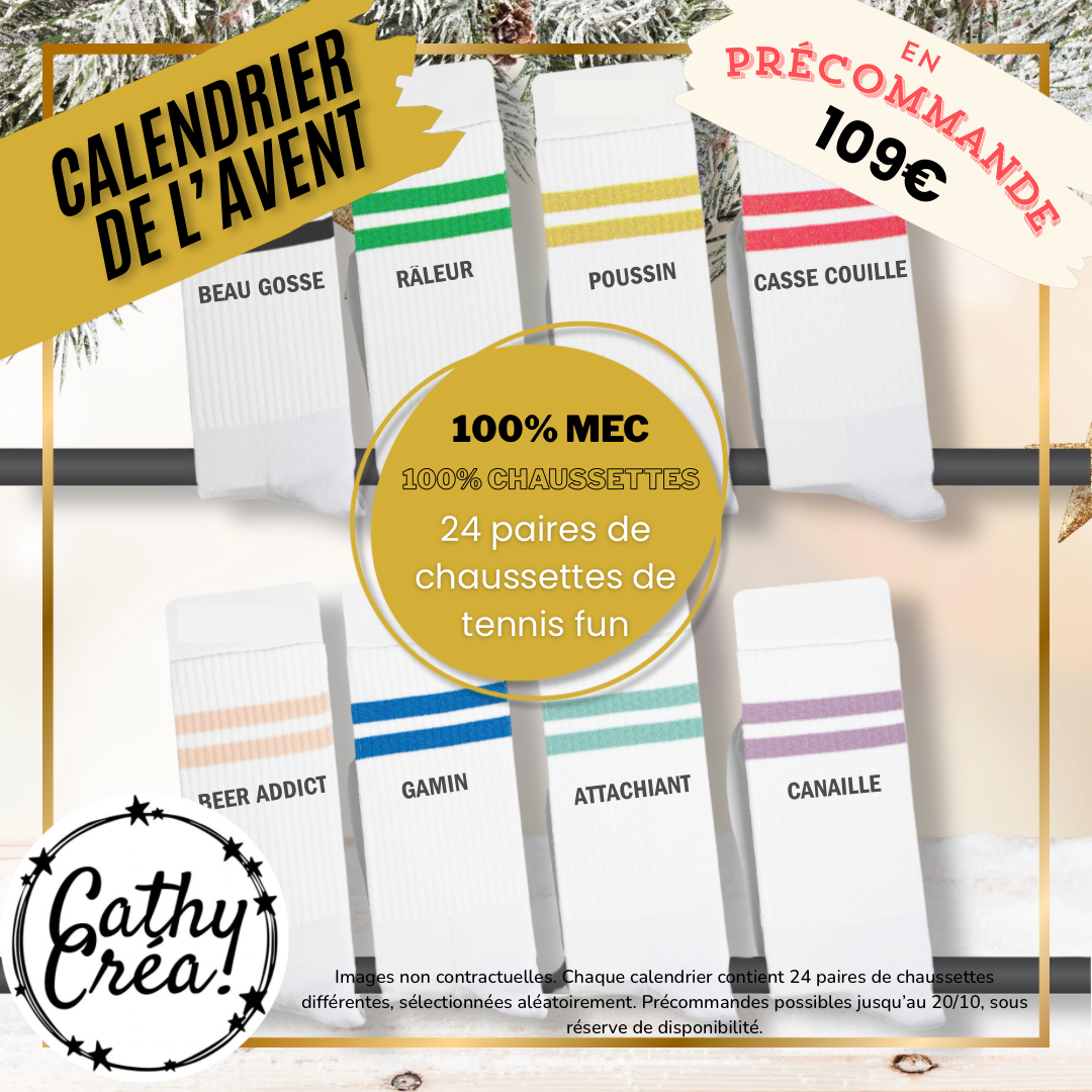 ⭐ Calendrier de l’Avent 100% Mec 100% chaussettes