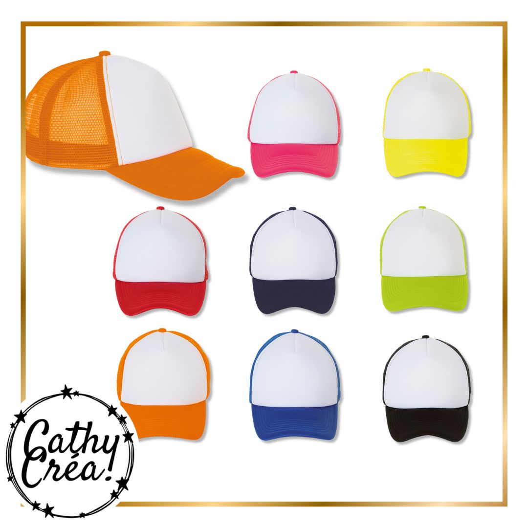 Casquette personnalisée adulte disponible en plusieurs coloris deux couleurs– Cathy Créa