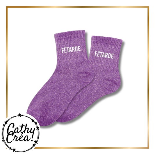 Chaussettes paillettes – Modèle « FÊTARDE » – Taille 36/42