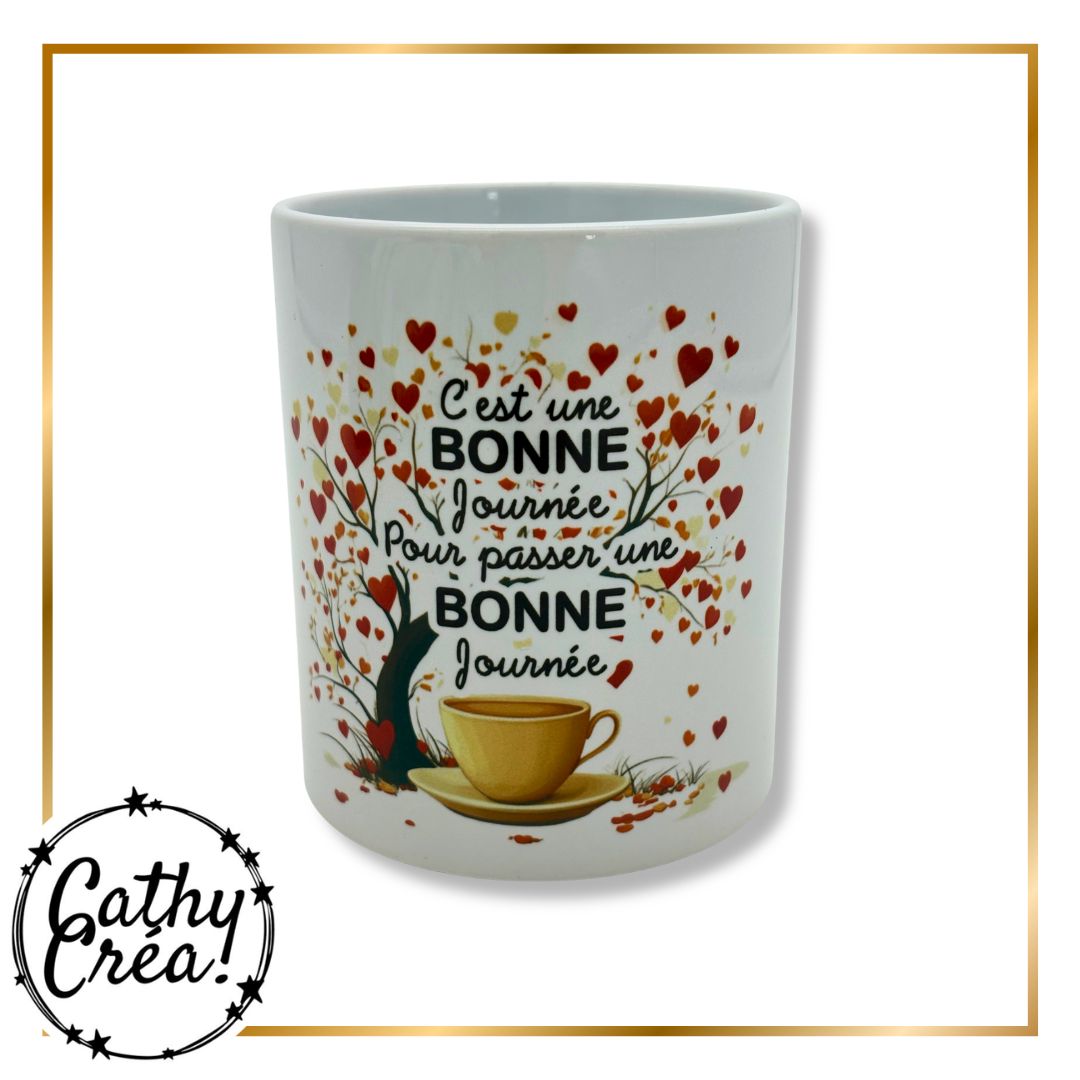Mug personnalisé texte et prénom – idée cadeau original Belgique Cathy Créa