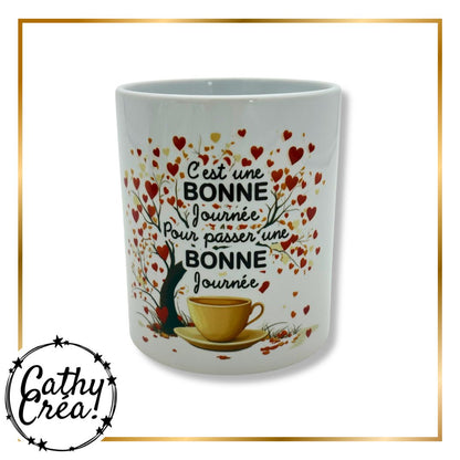 Mug personnalisé texte et prénom – idée cadeau original Belgique Cathy Créa