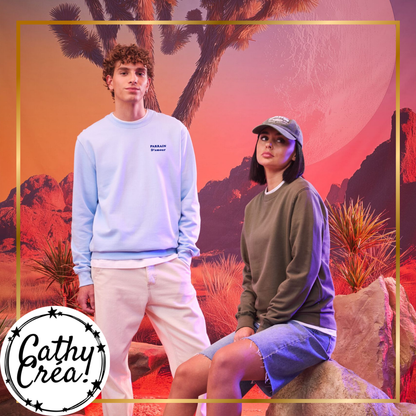 Sweat capuche personnalisé couple unisexe – création sur mesure cathycrea.be