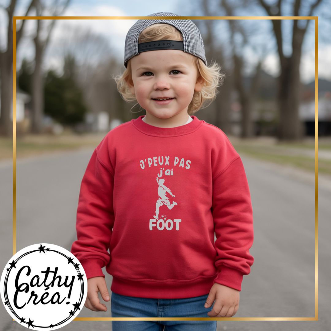 Sweat enfant personnalisé col rond – idée cadeau original Belgique