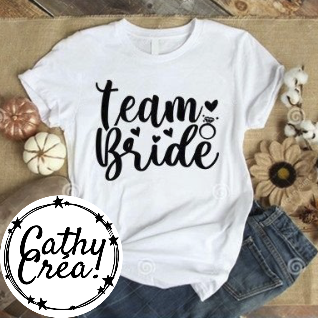 Team Bride - t-shirt femme❤️💍